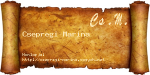 Csepregi Marina névjegykártya
